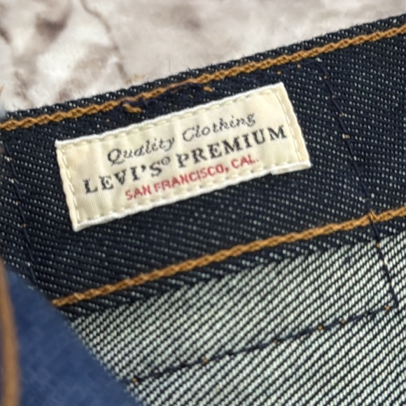 NEW Levi's Two Tone Straight 501 Button Fly Jeans Classic Style - Picture 7 of 9